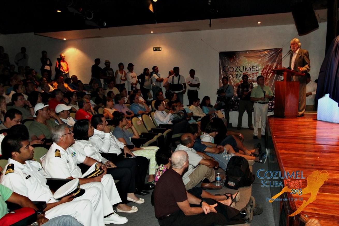 Jean-Michel Cousteau speaks at Cozumel Scuba Fest