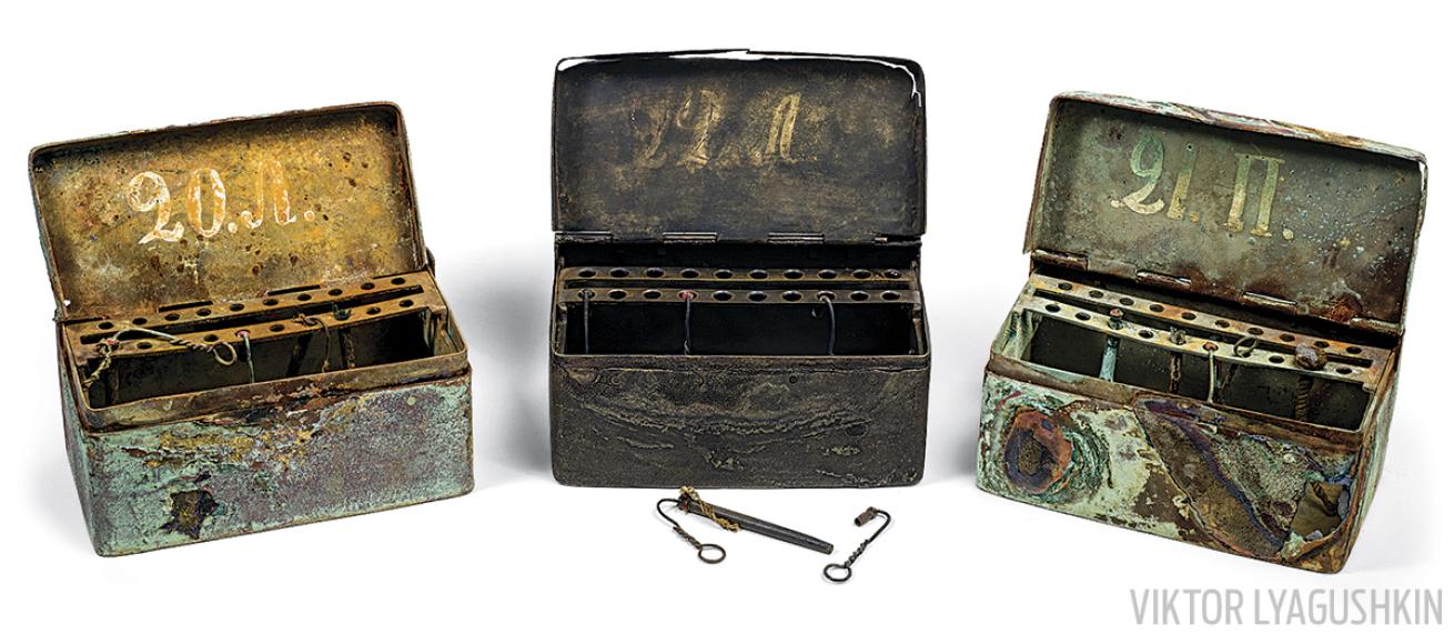 Artifacts recovered from the Oleg Shipwreck