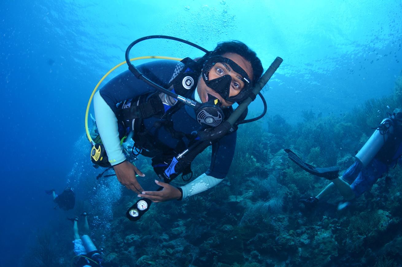 Female diver