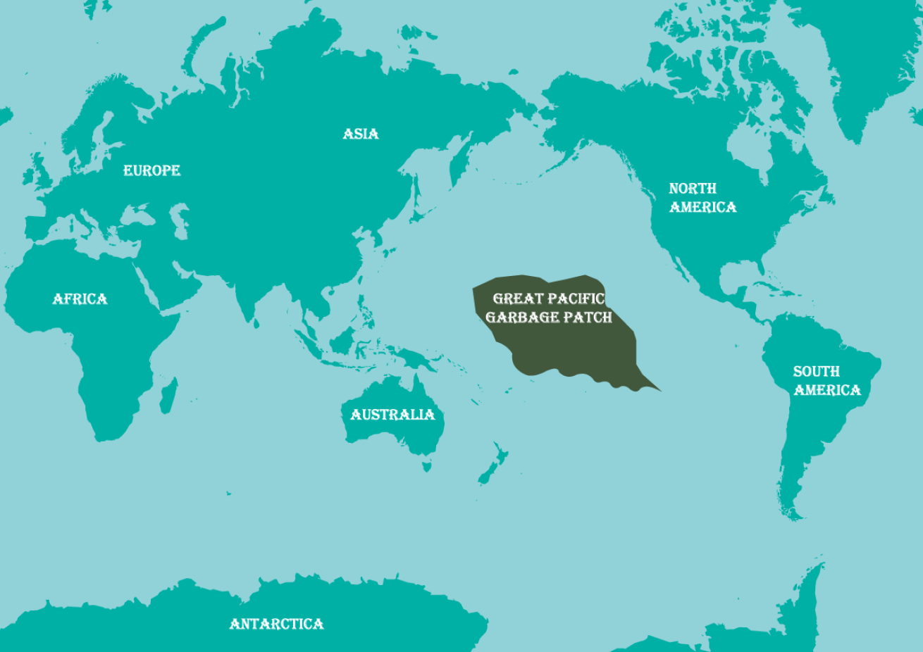 Map Great Pacific Garbage Patch