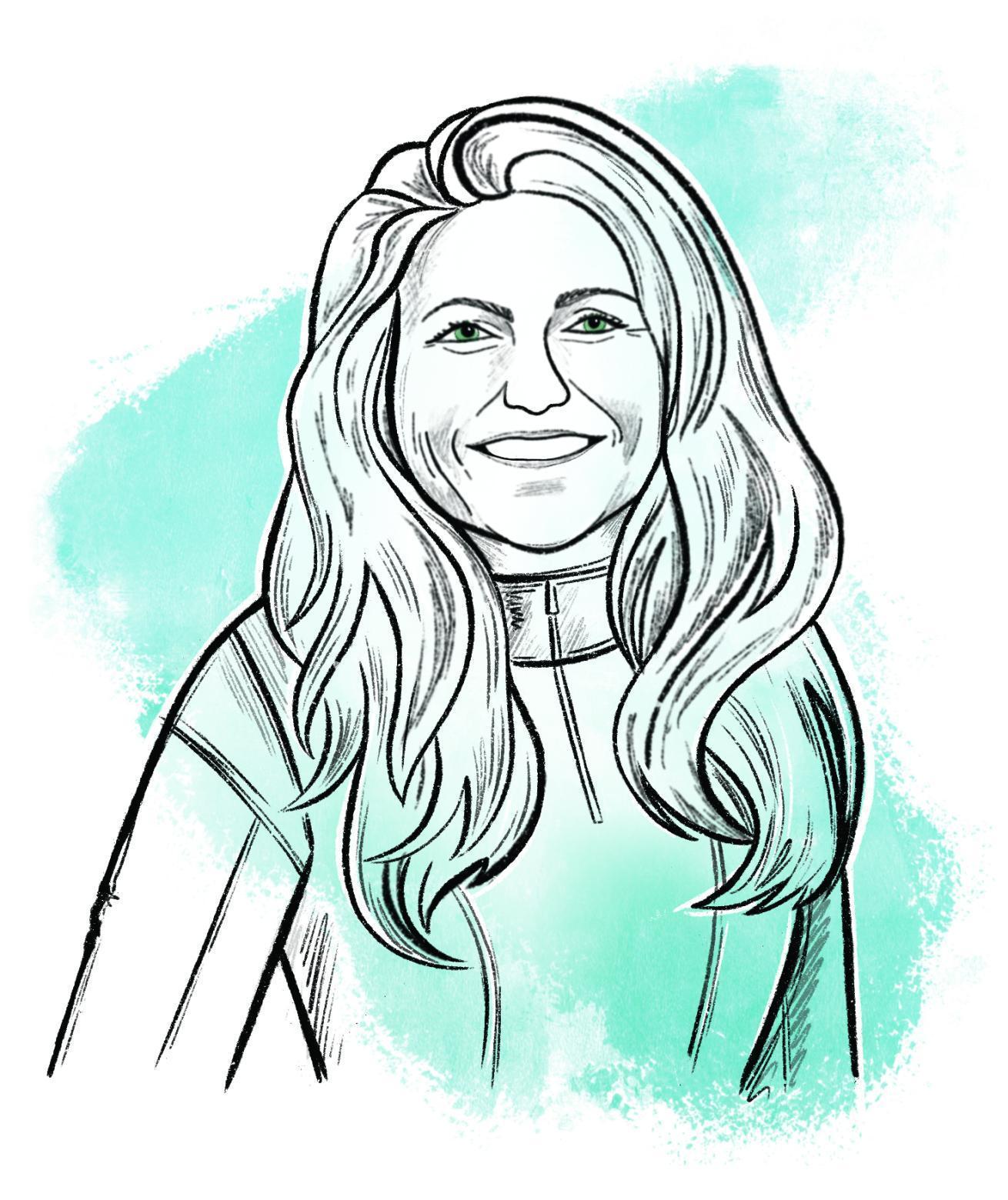 illustration of annie crawley padi instructor