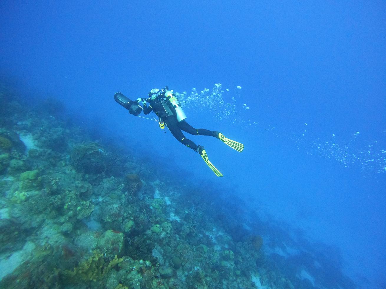 Nicole enjoys Bonaire by DPV