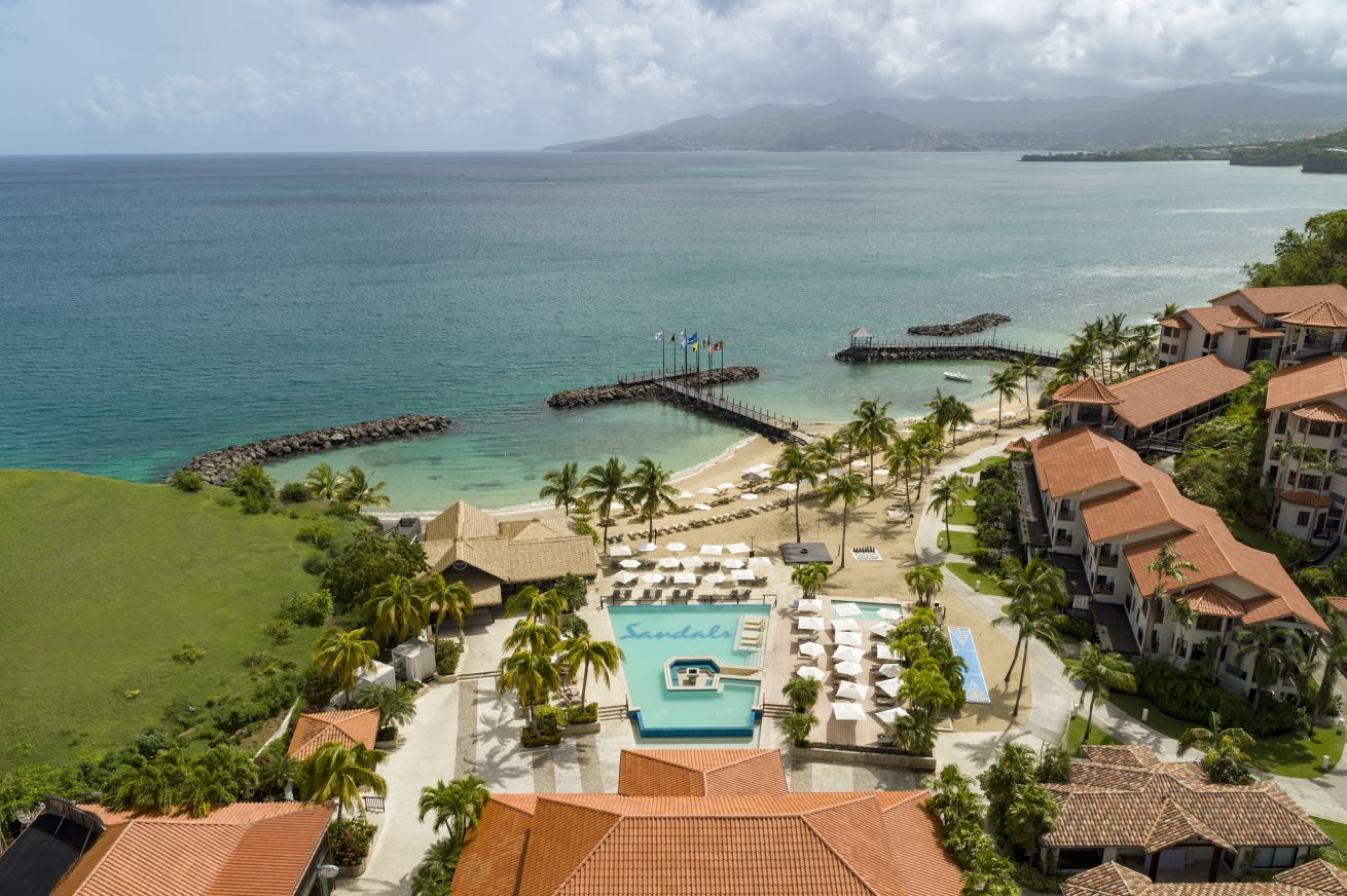 Aerial of Sandals Grenada