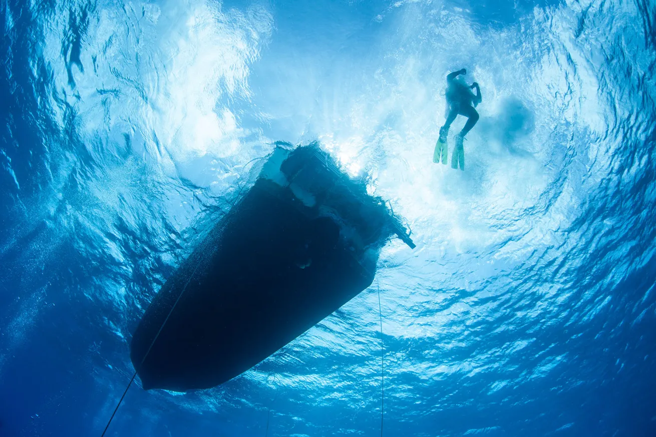 Underwater Photo of Boat