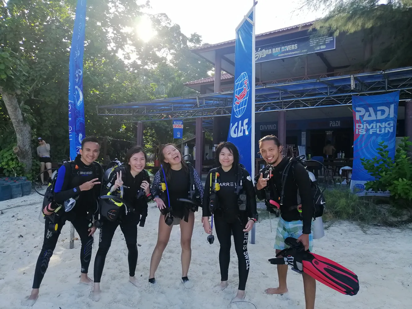 Staff at Flora Bay Divers