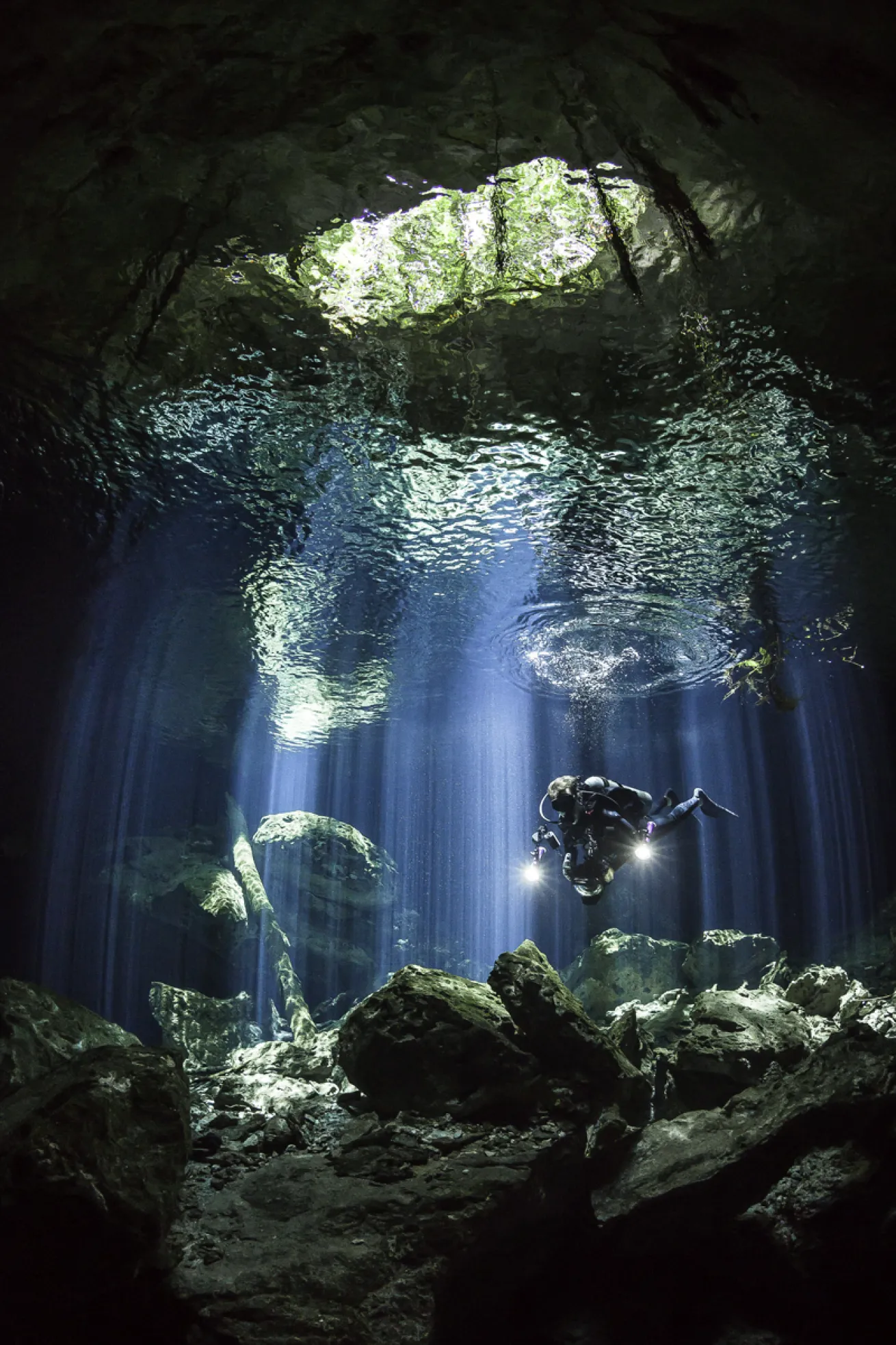 Grotto Cavern Mexico Diving