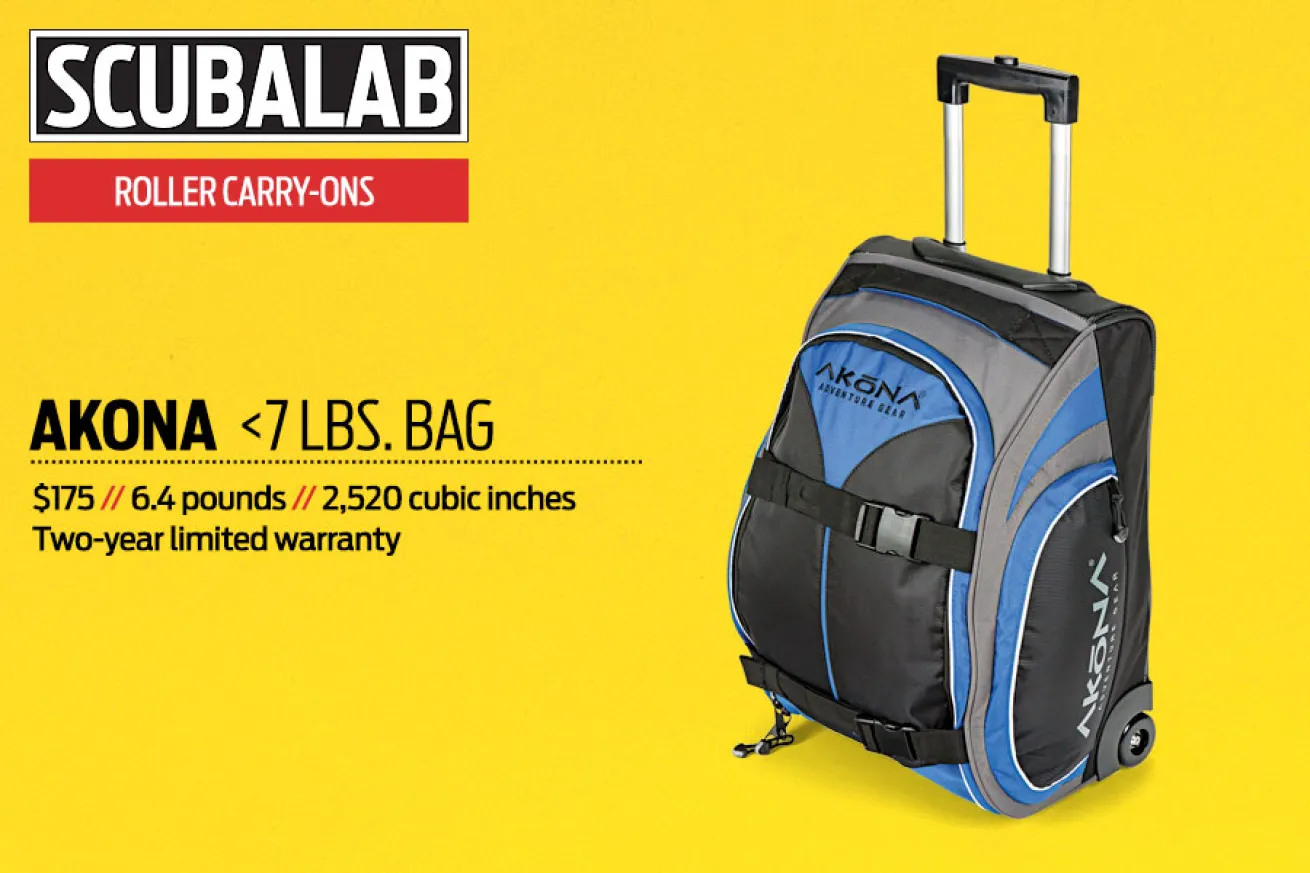 scuba diving gear and travel bags