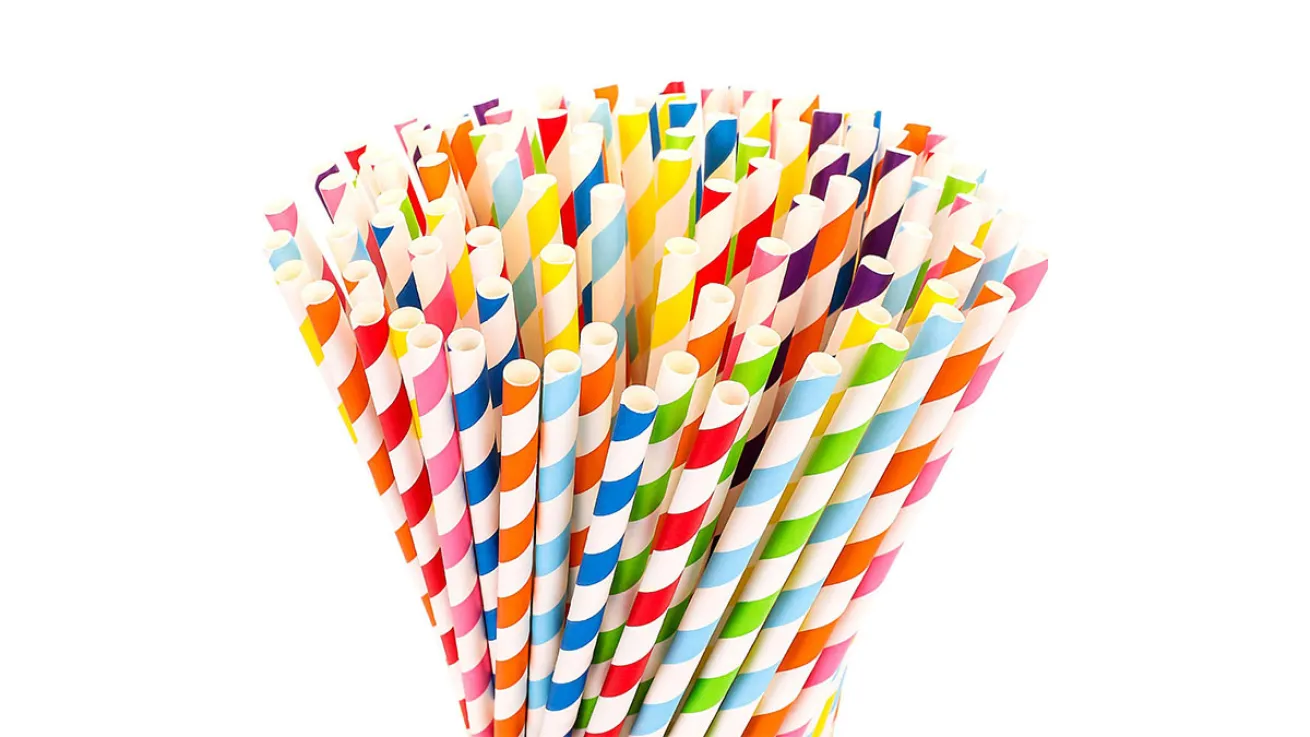 Hiware 200-Pack Biodegradable Paper Straws
