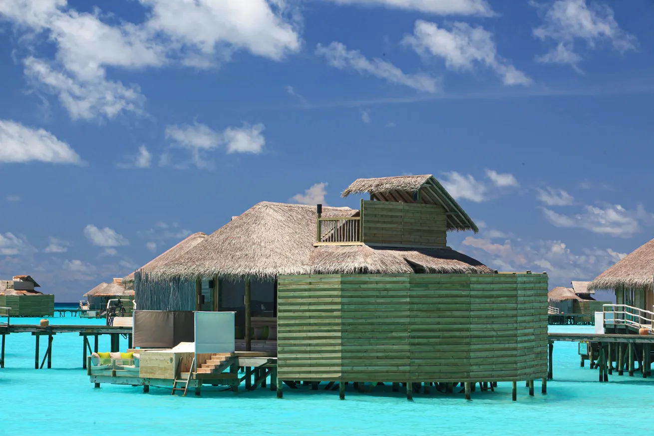 The lagoon water villa puts the ocean front and center.