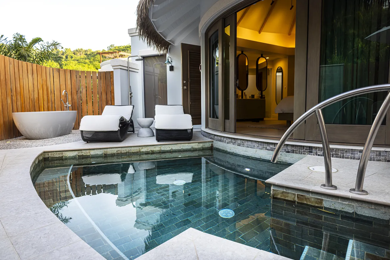 The Rondoval Villa's private pool at Sandals Regency La Toc