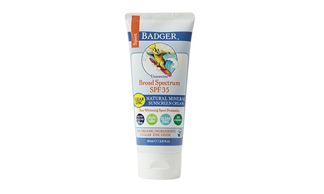 Badger Sport Clear Zinc Sunscreen SPF 35