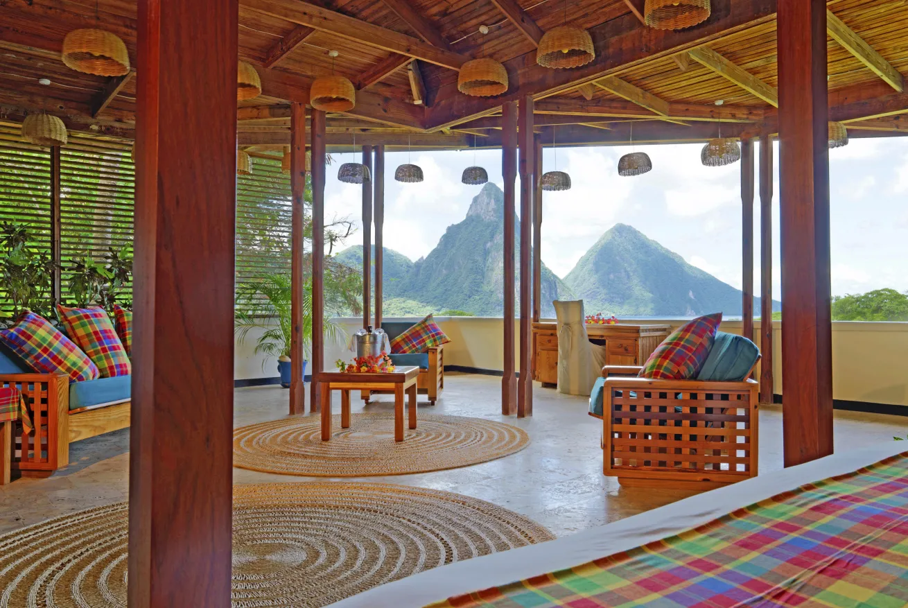 A view from one of Anse Chastanet’s premium rooms.