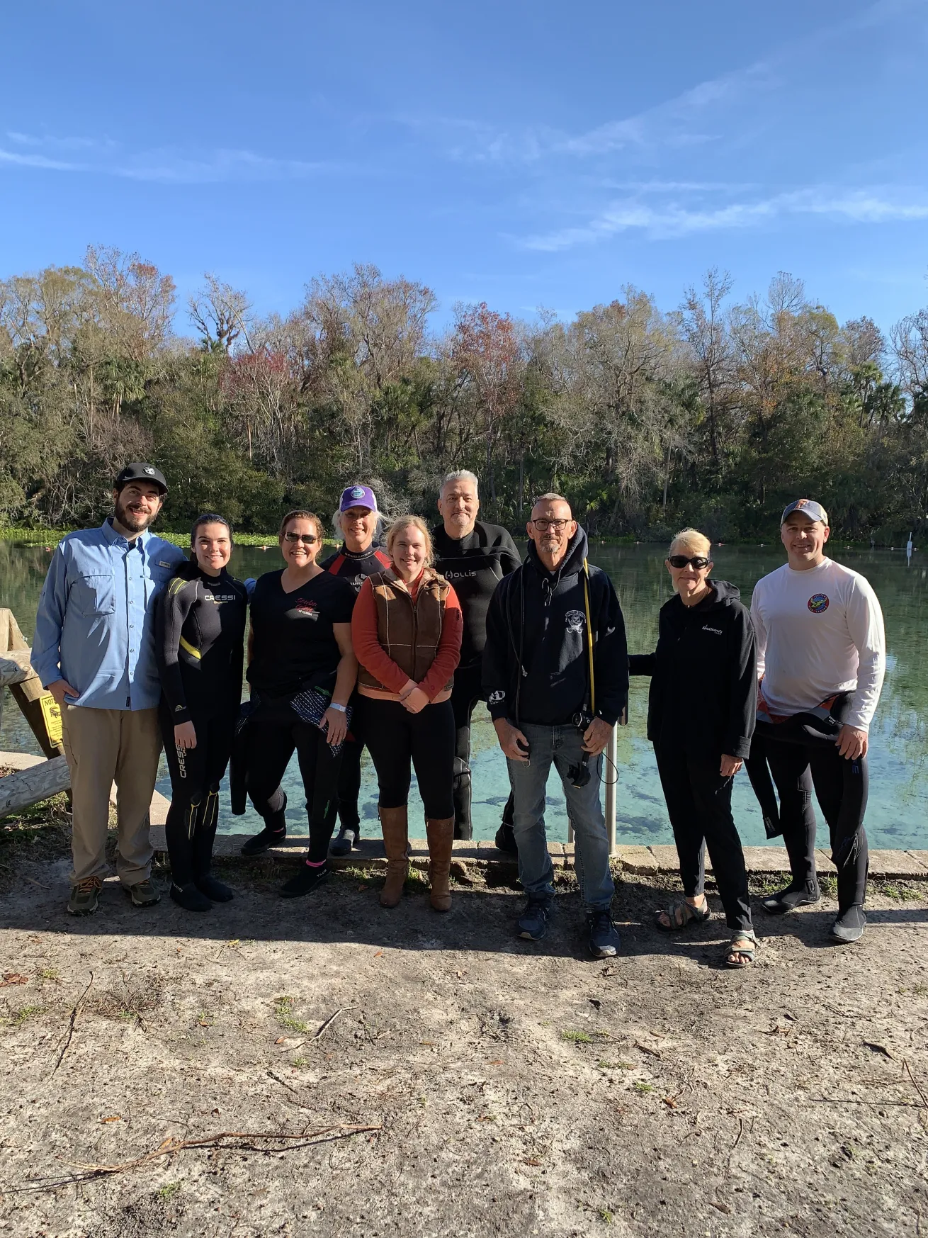ScubaLab test team, from left: Robby Myers, Melissa Smith, Darcy Rios, Jenn Kunis, Erin Westgate, Ignacio Avellaneda, Roger Roy, Mary Frances Emmons, Christopher Overend. Not pictured: Domingo Salas.

