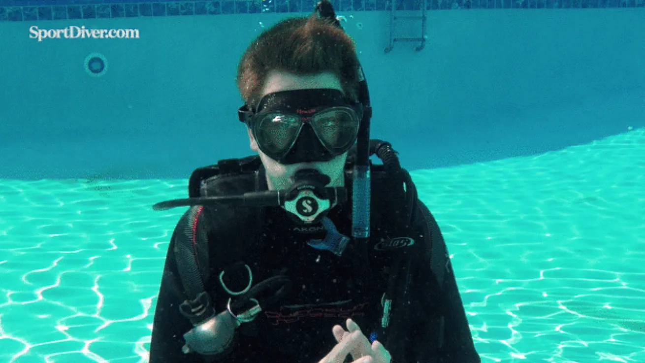 Lionfish hand signal