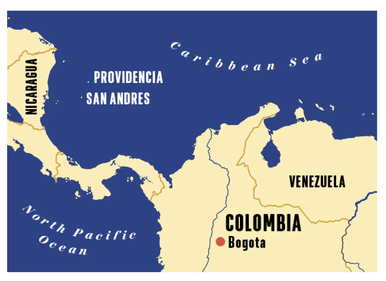 map of colombia highlighting Providencia and San Andres Islands