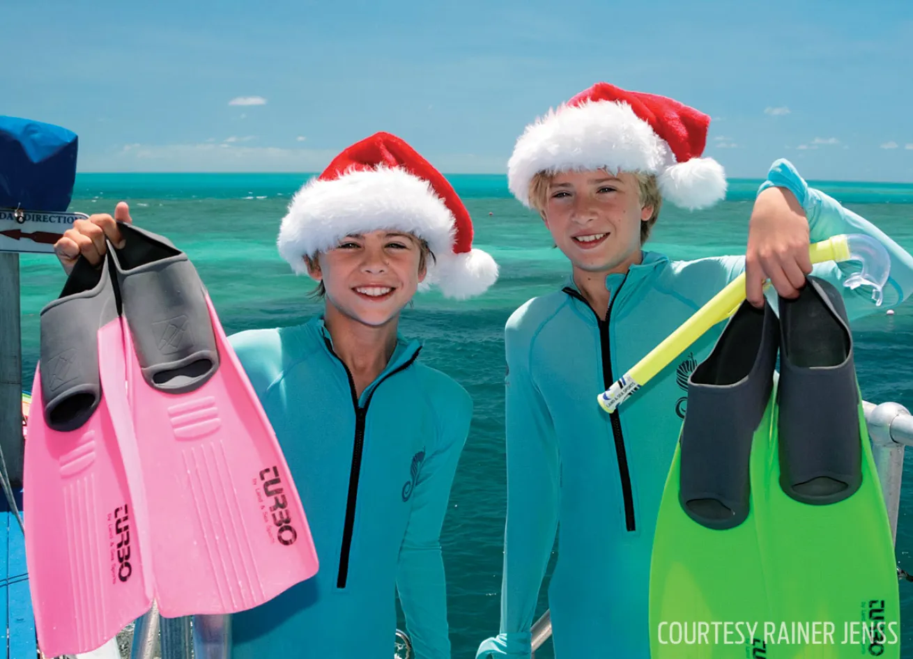 boys scuba diving 