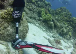 prosthetic scuba diving leg