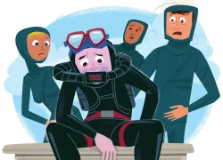 Rebreather diver skips safety check and passes out