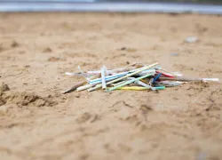 plastic on beach