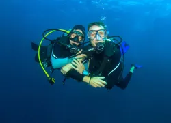 Scuba Diving Couple Underwater
