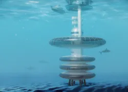 Underwater building concept art